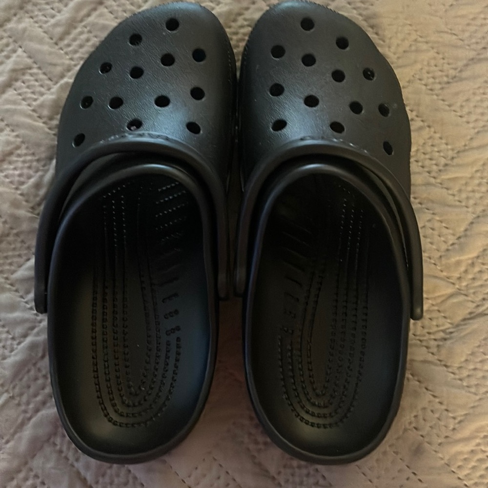 Brand new men  black crocs size 11